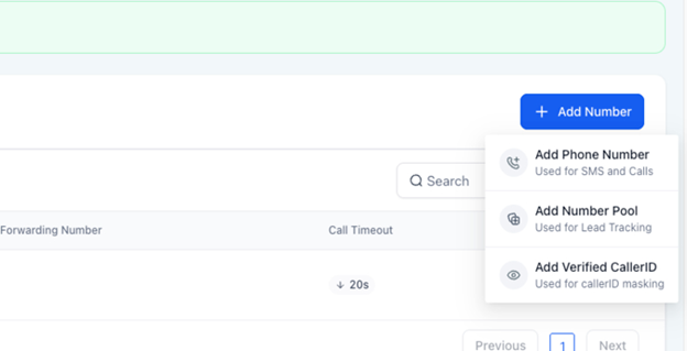 Add Number button in GHL